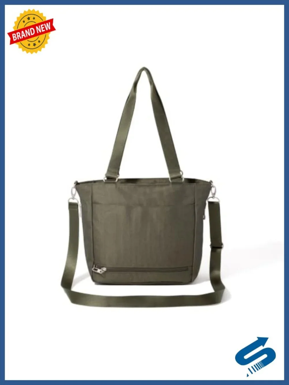 Baggallini Modern Shopper Tote, Polyester, Travel Tote with Luggage Sleeve